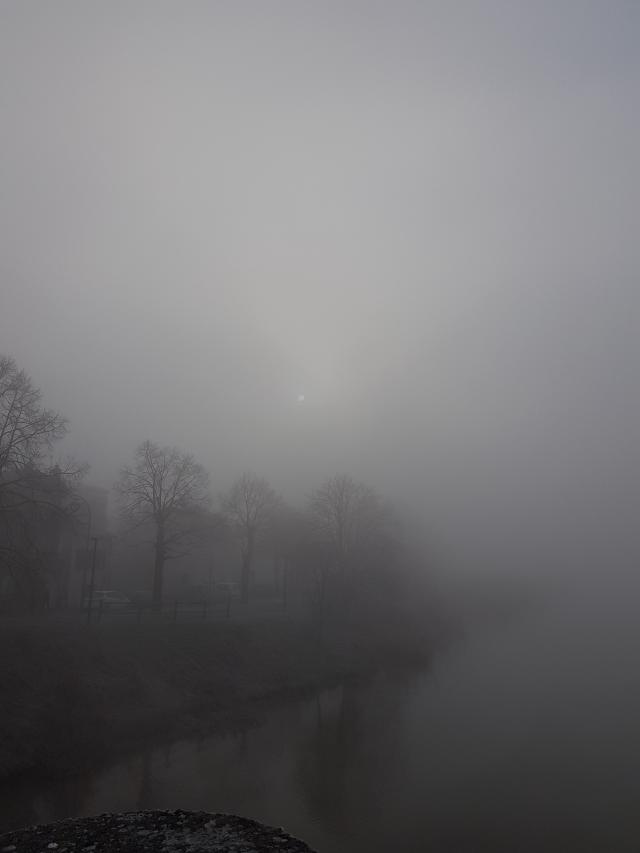 La Meurthe couverte de brouillard
