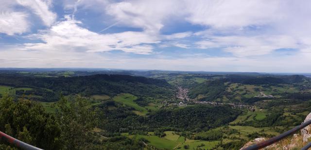 Panorama, avec ciel nuageux