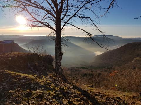 Paysages d'hiver depuis le Mont Mahoux